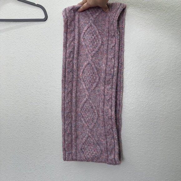 Old Navy Soft Brushed Cable Knit Pink Marl Infinity Scarf Womens Onesize NEW - Picture 3 of 3